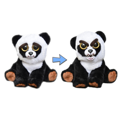 Feisty Pets by William Mark- Black Belt Bobby™️- Adorable 8.5" Plush Stuffed Panda Bear That Turns Feisty With a Squeeze!
