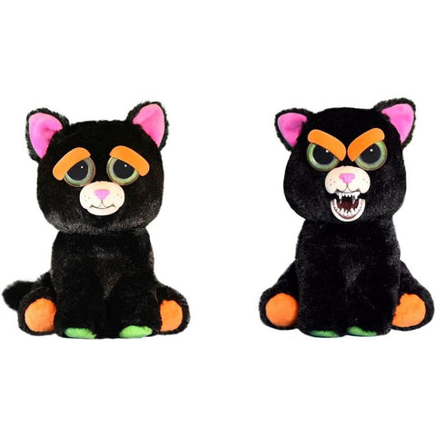 Feisty Pets Cranky Cathy™️ Black and Purple Cat Plush Stuffed Toy