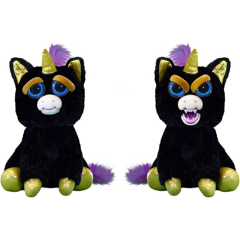 Feisty Pets Gloria Goldigger Black Unicorn Plush Squeeze Animal Toy Chachi Toys