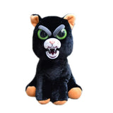 Feisty Pets by William Mark- Katy Cobweb™️- Adorable 8.5" Plush Stuffed Halloween Cat That Turns Feisty With a Squeeze!