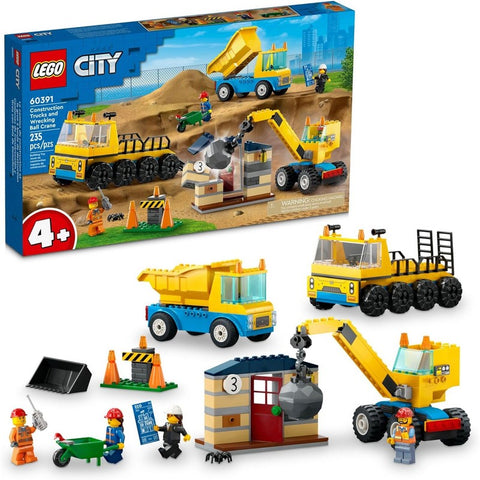 60391 LEGO® City Great Vehicles Construction Trucks and Wrecking Ball Crane