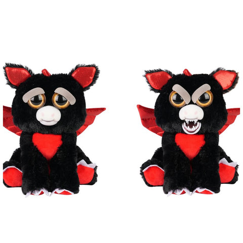 Feisty Pets® 8" Baron Von Flamefart™️ then Black and Red Dragon