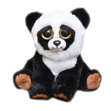 Feisty Pets by William Mark- Black Belt Bobby- Adorable 8.5" Plush Stuffed Panda Bear That Turns Feisty With a Squeeze!