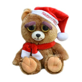 Feisty Pets by William Mark- Ebenezer Claws- Adorable 8.5" Plush Stuffed Holiday Bear That Turns Feisty With a Squeeze!