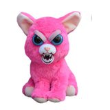 Feisty Pets by William Mark- Lady Monstertruck- Adorable 8.5" Plush Stuffed Neon Pink Cat That Turns Feisty With a Squeeze!
