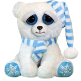 Feisty Pets Snowflake Polar Bear Frankie Frostbite 8.5 Plush Stuffed Animal