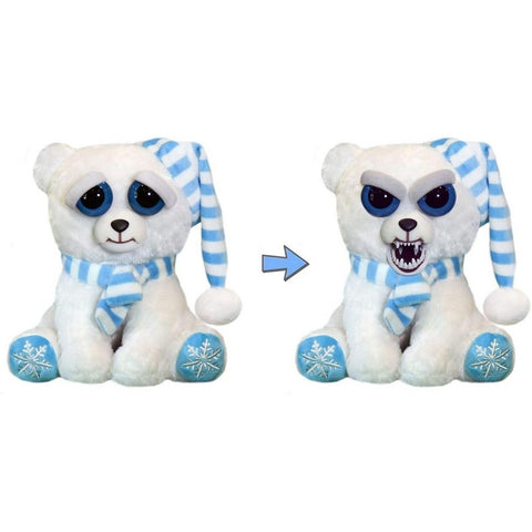 Feisty Pets Snowflake Polar Bear Frankie Frostbite 8.5 Plush Stuffed Animal