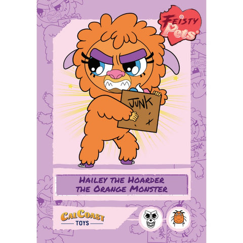 Feisty Pets® Jumbo Hailey the Hoarder™ the Orange Monster