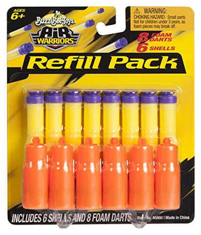 Buzz Bee Toys Air Warriors 8 Suction Dart/ 6 Shell Refill